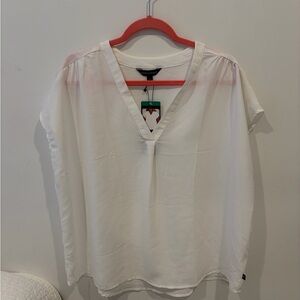 Banana Republic Cream V-Neck Blouse